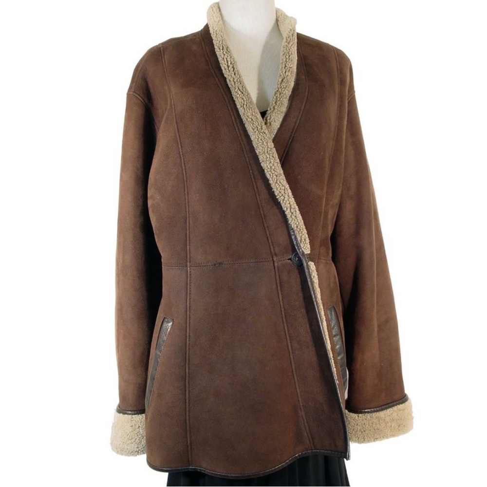 Vtg Kenzo shearling coat made in France size small